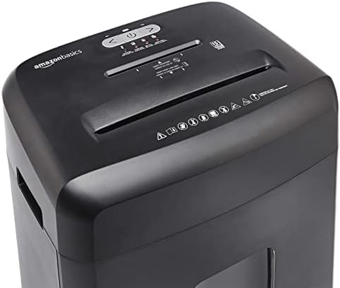 Amazon Basics 15-Sheet Cross Cut Paper Shredder for Home and Office, CD/Credit Card Shredder with 6 Gallon Wastebasket, Black - Image 4