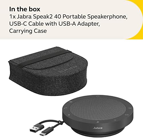 Jabra Speak2 40 Portable Speakerphone Dark Grey (Renewed) - Image 7