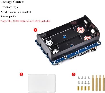 UPS HAT (D) for Raspberry Pi, 5V Uninterruptible Power Supply - Image 2