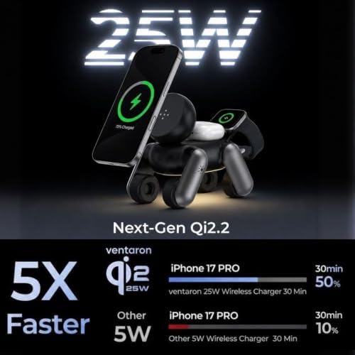 Qi2.2 25W 3in1 Wireless Charging Station for iPhone, Watch,AirPods - Image 2