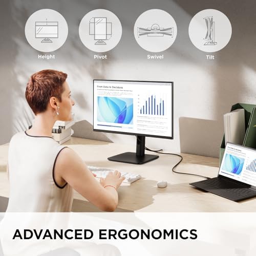 ViewSonic VG2242 22 Inch 1080p Monitor, VA Display with 120Hz for Smooth Home and Office Productivity, Advanced Ergonomics, HDMI, DisplayPort, VGA, and USB Inputs - Image 4