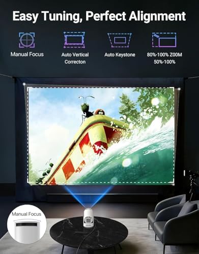 Mini Projector, Portable Projector 4K Support and 5W Speaker - Image 4