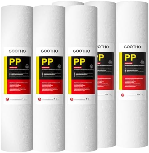 20" x 4.5" -5 Micron Whole House Sediment Filter Cartridge (6-Pack） by Unknown