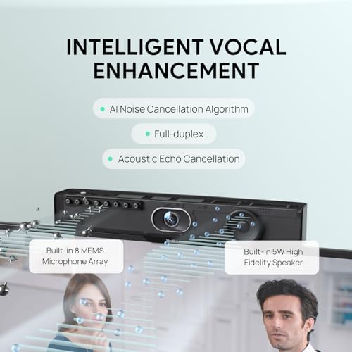 Yealink MeetingBar A10 4K Conference Room Webcam with 120 Wide Angle Camera, Android OS, Video Conferencing System with Microphone and Speaker, AI Speaker Tracking, Auto Framing, Teams Zoom Certified - Image 4
