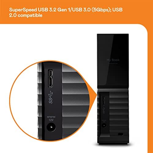 WD 24TB My Book Desktop External Hard Drive, with Password Protection and Backup Software, USB 3.2 Gen1, exFAT - WDBBGB0240HBK-NESN - Image 5