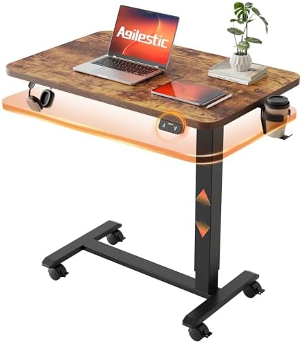 Agilestic 26*16 Inch Height Adjustable Electric Standing Desk, Rustic Brown by Agilestic