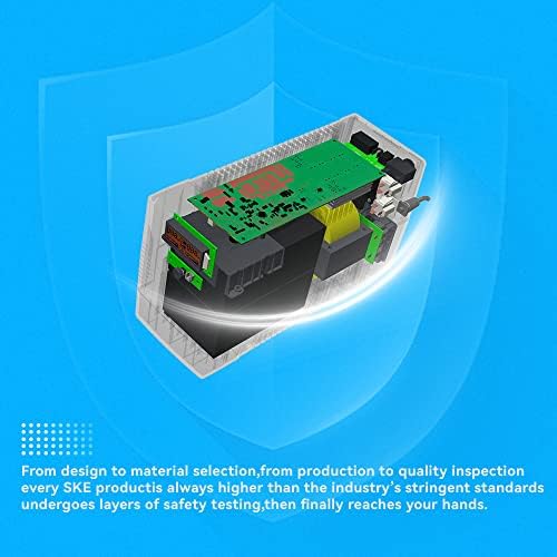 SKE SK1500 1500VA/900W UPS Battery Backup & Surge Protector - Uninterruptible Power Supply with LCD Display, AVR Voltage Regulation, 8 Outlets, Backup Power for PC, Router, NAS & Home Office - Image 4