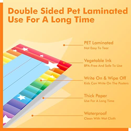 40PCS Desk Nameplates, Desk Name Tags with Double Sided PET Film Colorful Student Name Labels Erasable & Reusable Traditional Manuscript Name Plates for School Classroom Organization (10” x 2.8”) - Image 3