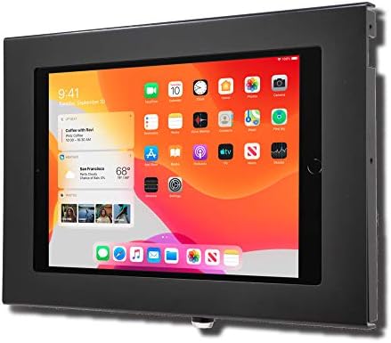 Locking Security Metal Case for Apple iPad 7 10.2" 2019, iPad 8 2020, iPad 9 2021 Tablet for Kiosk, POS, Store, Show Display (Black) by TABcare