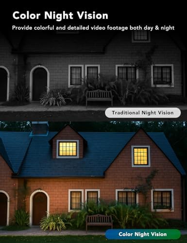2K Wired Security Camera, Indoor/Outdoor for Home, Pet, Baby, Nanny, IP65 Waterproof Color Night Vision, White Light & Siren, Recording, Motion Detection, Works with Alexa, Plug in, White-2P - Image 6