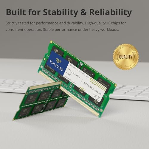 Timetec 8GB DDR3L / DDR3 1600MHz (DDR3L-1600) PC3L-12800 / PC3-12800(PC3L-12800S) Non-ECC Unbuffered 1.35V/1.5V CL11 2Rx8 Dual Rank 204 Pin SODIMM Laptop Notebook PC Computer Memory RAM Module Upgrade - Image 5
