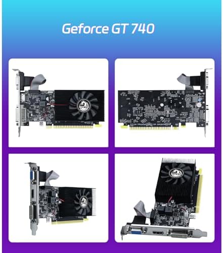 SOYO GeForce GT 740 4GB DDR3 Low Profile Graphics Card, 128-Bit 384SP HDMI/VGA/DVI-D Port Triple Output, SFF Half-Height Video Card for Slim Desktop PCs, Supports Windows 11/10/8/7 - Image 2