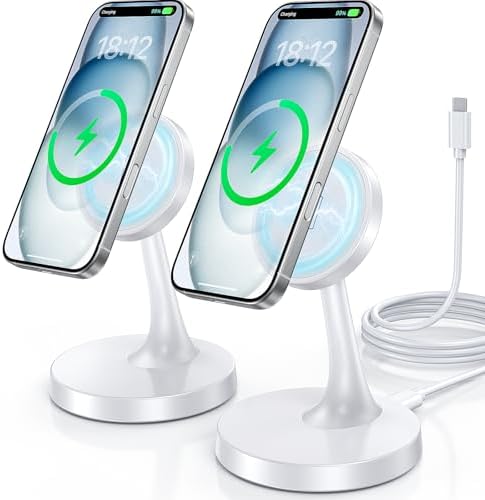 2 Pack Magnetic Wireless Charger iPhone, 15W Fast Mag-Safe Charger Stand for iPhone 18/18 Pro/18 Air/18 Pro Max 17/16/15/14/13/12 Series Magnet Wireless Charging Station/Pad for AirPods- Gifts Ideas by TXXTOLMagnaticCharger