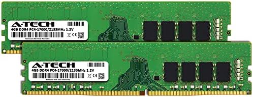 A-Tech 8GB (2x4GB) DDR4 2133 MHz UDIMM PC4-17000 (PC4-2133P) CL15 DIMM Non-ECC Desktop RAM Memory Modules - Image 2