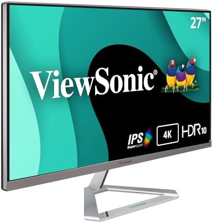 ViewSonic VX2776-4K-MHDU 27 Inch 4K UHD Monitor, 65W USB C, HDR10 by ViewSonicCorporation