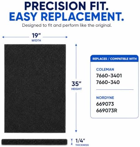 Filter Everything Coleman Mobile Home Furnace Filter, Reusable, Replaces 7660-3401 and 669073R - Image 2