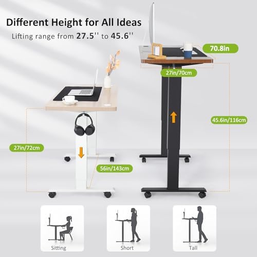 farexon 71x28 Inch Electric Standing Desk with Mouse Pad, Black - Image 6