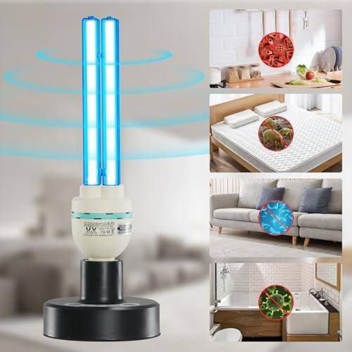 COOSPIDER 36Watts UV Sanitizer Lamp with Remote Control Powerful UVC Light with E26 Base for Basement/Bedroom/Kitchen/Office/Storehouse/Car, 3-Gear Timer 110V Ozone Free - Image 5