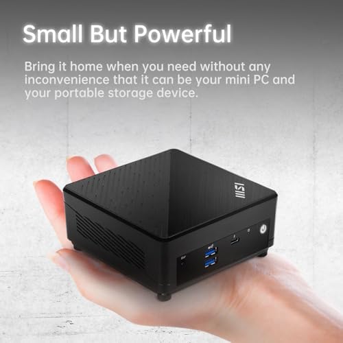 msi Cubi 5 Professional Mini Desktop, Intel 6-Core Processor, 16GB RAM, 1TB SSD, Support 3-Monitor 4K, Thunderbolt 4, HDMI, DP, Wi-Fi 6, Windows 11 Pro, Seamless Multitasking at Work/Home - Image 4
