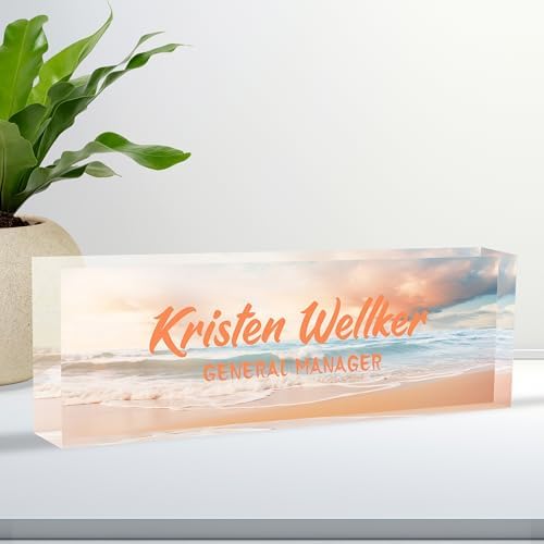 Personalized Acrylic Name Plate for Office - Customize for Desk by Ueedklaayy