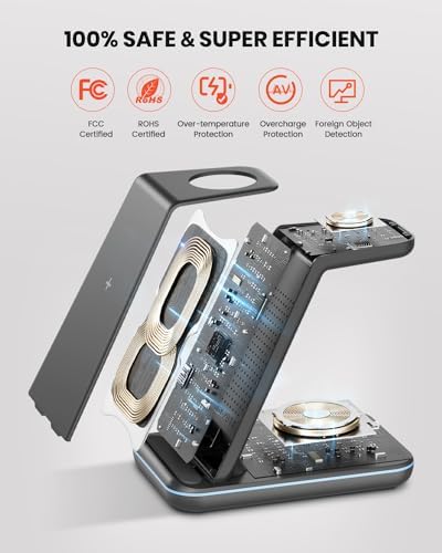 GEEKERA 3-in-1 Wireless Charging Station for iPhone, Watch & AirPods - Image 2