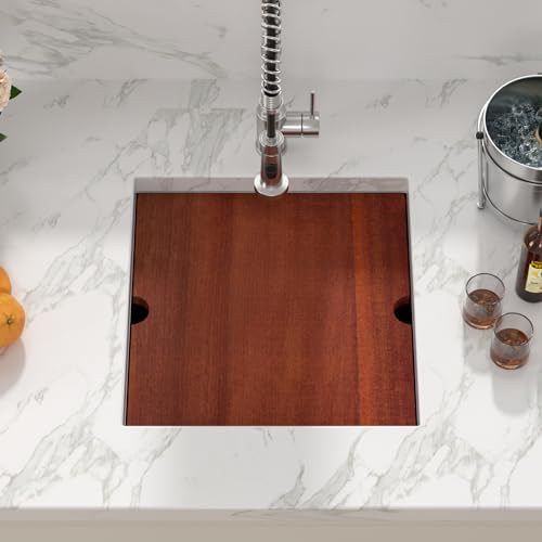 Sarlai 18 Bar Sink Undermount 18x19 Inch Workstation Kitchen Bar Pre Sinks - Image 2