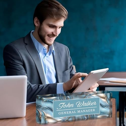 Ship Next Day Desk Name Plate Personalized, Custom Name Plate for Desk - Image 5