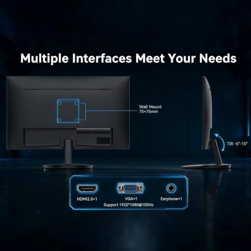 27 Inch Monitor 100Hz, FHD 1080P Gaming Monitor - Image 4