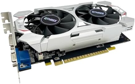 QTHREE GeForce GTX 750 Ti 4GB Graphics Card,GDDR5,128bit,HDMI,DVI,VGA,Video Card for PC Working,Computer GPU,PCI Express x16,Dual Fans,DirectX 12 by QTHREE