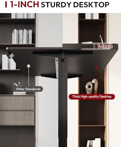 SANODESK One-Piece 1'' Thick Height Adjustable Standing Desk 60''x24'' - Image 6