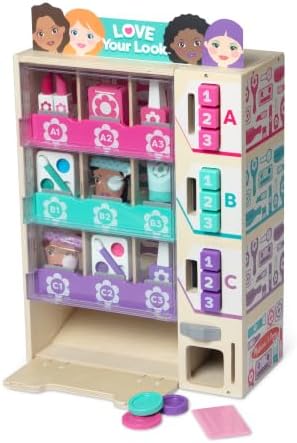Melissa & Doug Beauty Kiosk Wooden Vending Machine Salon Play Set by Unknown