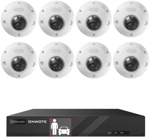 ONWOTE 8 Channel Security System 6MP NVR, 8X 5MP 2 Way Talk PoE IP Cameras by ONWOTE