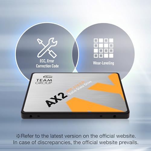 TEAMGROUP AX2 512GB 3D NAND TLC 2.5 Inch SATA III Internal Solid State Drive SSD (Read Speed up to 530 MB/s) Compatible with Laptop & PC Desktop T253A3512G0C101 - Image 5