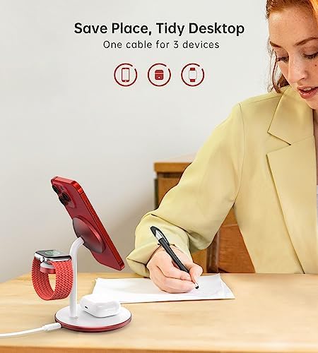 3 in 1 Magnetic Wireless Charging Station for Apple Devices,15W for Magsafe - Image 3