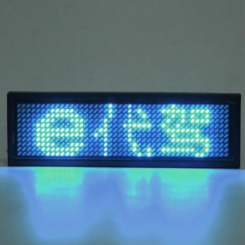 Dioche Blue Led NLED Name Badge Scrolling Message Tag - Display Up to 550 Chinese Characters/750 English Characters - Ideal for Airports, Malls, and Events - Rechargeable, Bright, and (Blue) - Image 4