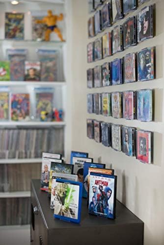CollectorMount DVD Mount 3 Pack, Video Games, 45 Records and Blu-Rays, Shelf Stand or Wall Mount, Invisible, Adjustable - Image 2