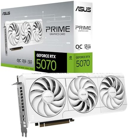 ASUS Prime GeForce RTX 5070 12GB GDDR7 White OC Edition Gaming Graphics Card by Unknown