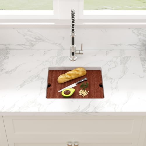 Sarlai 17 Inch Kitchen Sink Undermount 17"x15" Bar Pre Workstation Sinks - Image 3