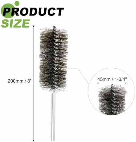 HARFINGTON 4pcs Wire Bore Brush 8 x 1-3/4" 5/16 Inch Shank Stainless Steel Bristles Cleaning Brush for Clean Car Part Tube Kitchen Garage - Image 2