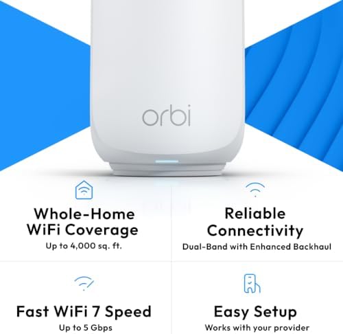 NETGEAR Orbi 370 Series WiFi 7 Mesh System, Up to 4,000 sq ft., 2 Pack - Image 2