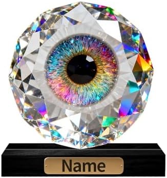 Personalized Acrylic Human Eye Eyeball Anatomical Decoration Figurine with Custom Name Plate Medical & Anatomy Desktop Ornament, Gifts for Ophthalmologists Optometrists Medical Students by Unknown