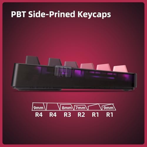 ZORNHER ZH980 Mechanical Keyboard Wireless,95% Pink Creamy Keyboard with Number Pad,Gaming Keyboard with Number Pad,Lighted Up PBT Keycaps,Loud Keyboard Clicky Blue Switches,Full Size - Image 6