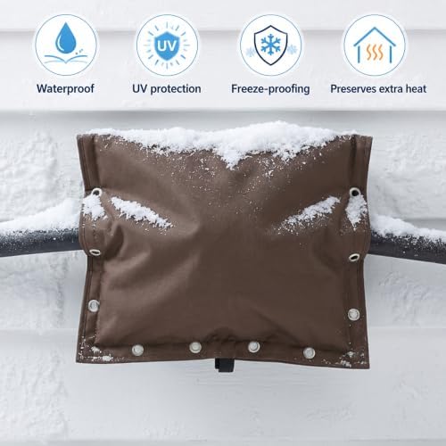30"W x 24"H 3-Way Opening Backflow Preventer Insulation Cover (5°F), Brown - Image 7