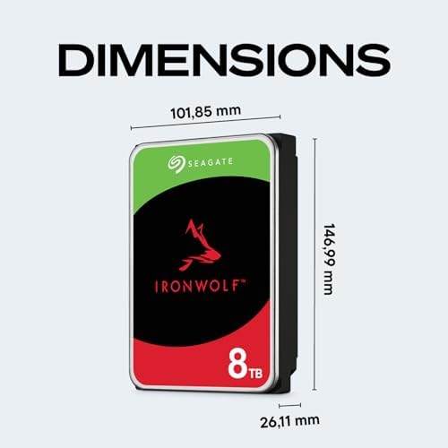 Seagate 8TB IronWolf Internal NAS Hard Drive | SATA 6 Gb/s (ST8000VNZ04) - Image 3