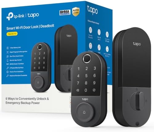 Tapo Smart Wi-Fi Door Lock, Deadbolt, Fingerprint Recognition, DL110 by Unknown