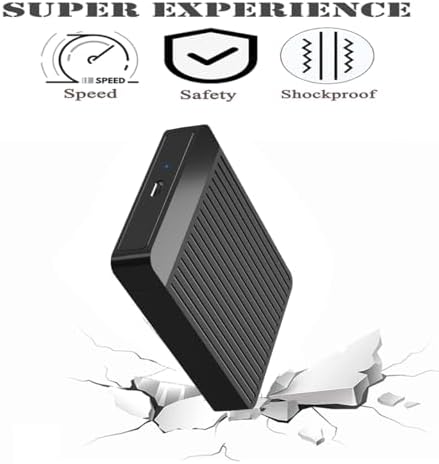 250GB Ultra Slim Portable External Hard Drive 2.5'' HDD USB 3.1 Type-C Storage for PC, Mac, Laptop - Image 6
