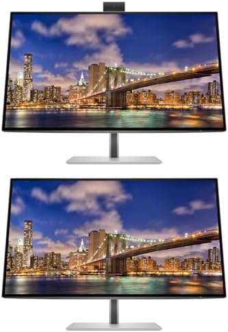 HP Series 7 Pro 27-inch 727pm 4K UHD 2160P Conferencing Monitor, 2-Pack Bundle with 727pk, Webcam, Mic, Speaker, Daisy Chain, HDMI, DisplayPort, USB Hub, USB-C with 100W PD by HP