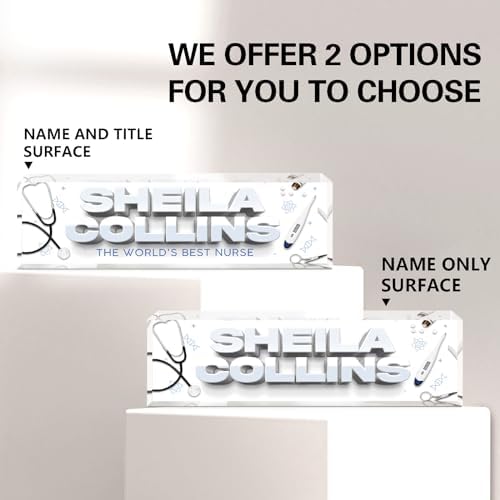 Custom Name Plate for Desk, Nurse Employee Appreciation Gifts, Office Decor - Image 2