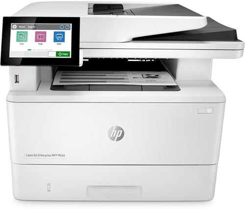 HP LaserJet Enterprise MFP M430f Monochrome All-in-One Printer with Built-in Ethernet & 2-Sided Printing (3PZ55A),White, Large by Unknown