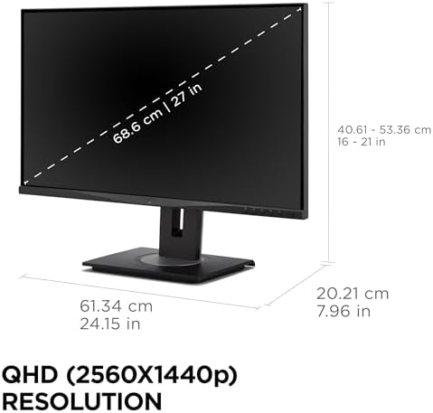 ViewSonic VG2748a-2K 27 Inch 1440p QHD Computer Monitor, IPS 100Hz, USB C - Image 6